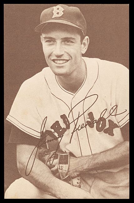 PC 1955 Coffee-Time Syrup Postcard Jimmy Piersall